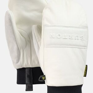 BURTON- Women’s Burton Treeline Leather Waterproof Mittens White, XL